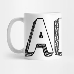 ABC <\\> Typography Design Mug